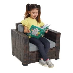 Excellerations® Outdoor Wicker Chair (Preschool Height) -Children School Supplies S703530 1