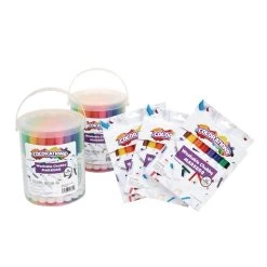 Colorations® Chubby Markers, 112 Markers, 2 Buckets & 3 Sets, 11 Colors