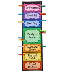 Really Good Stuff® Classroom Behavior EZ-Tuck Clip ?N? Track Pocket Chart® -Children School Supplies S709597 1