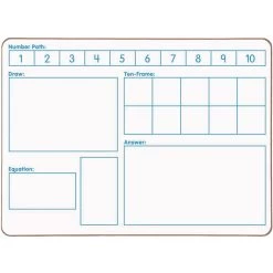 Solving Problems Two-Sided Dry Erase Boards Set - 6 Boards -Children School Supplies S709599 1