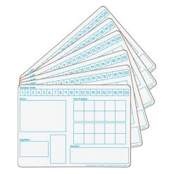 Solving Problems Two-Sided Dry Erase Boards Set - 6 Boards -Children School Supplies S709599 5