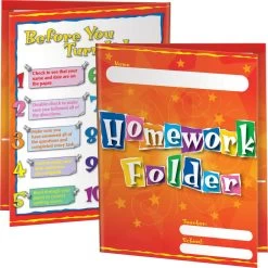 Laminated Homework Folder Two-Pockets