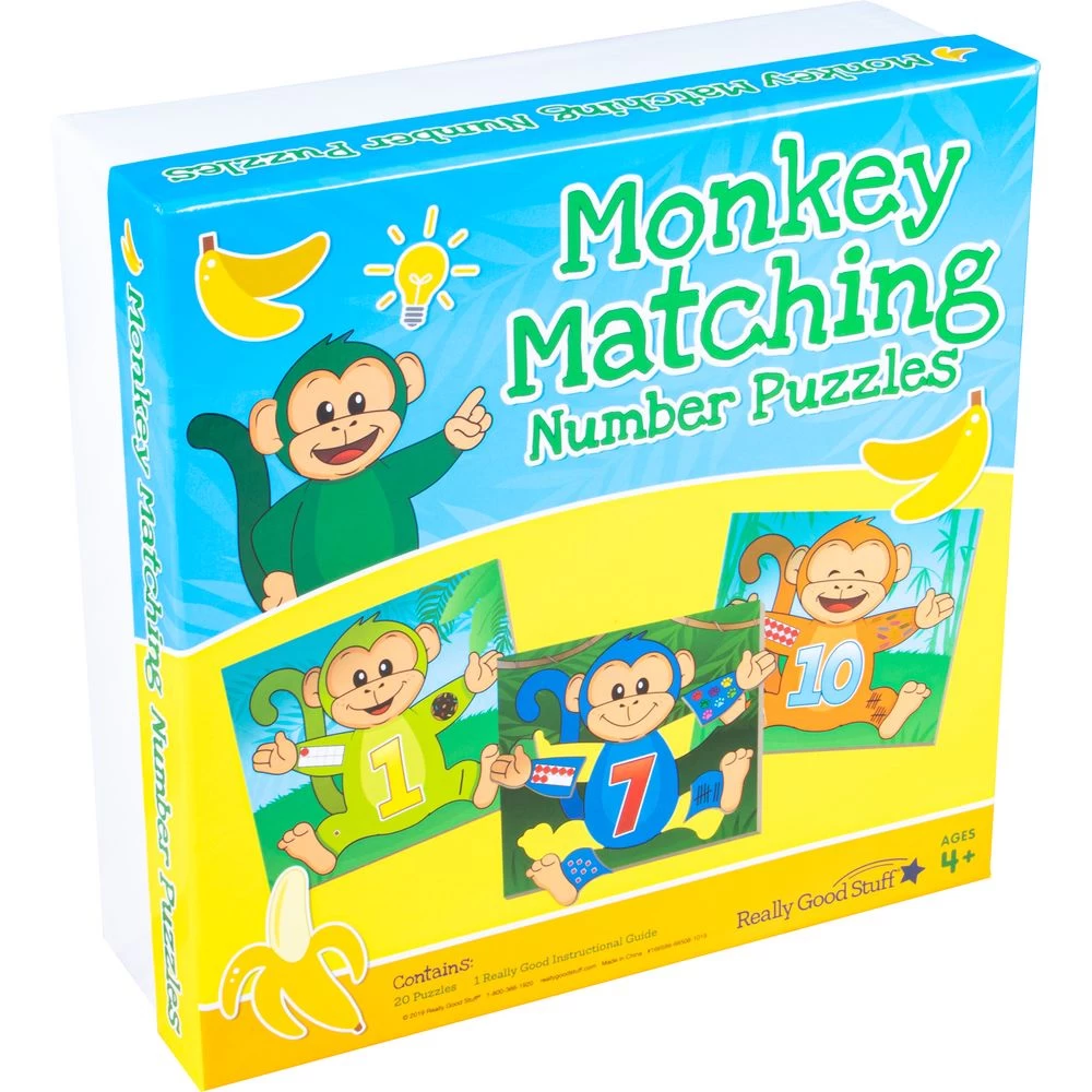 Really Good Stuff® Monkey Matching Number Puzzles 1 Really Good Stuff® Monkey Matching Number Puzzles