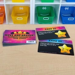 Really Good Stuff® Move And Groove! Numbers Through 25 Task Cards - Set Of 20 -Children School Supplies S723303 1