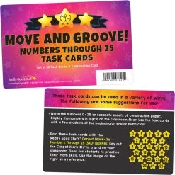 Really Good Stuff® Move And Groove! Numbers Through 25 Task Cards - Set Of 20 -Children School Supplies S723303 3