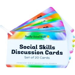 Social Skills Discussion Cards - Set Of 20 -Children School Supplies S723325 2