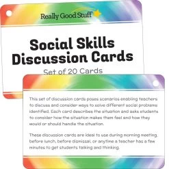 Social Skills Discussion Cards - Set Of 20 -Children School Supplies S723325 3