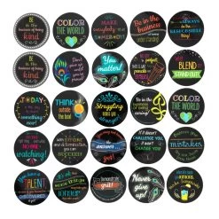 Really Good Stuff® Positive Affirmation Chips - Set Of 100 In 50 Unique Designs And Sayings 8 Really Good Stuff® Positive Affirmation Chips - Set Of 100 In 50 Unique Designs And Sayings -Children School Supplies S723394 2