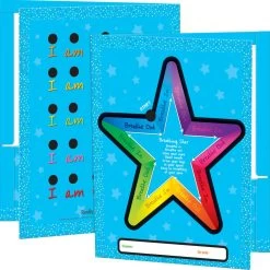 Really Good Stuff® Sensory Breathing Star Tactile Calming Folders - 2 Pocket - 12 Pack