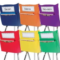 Grouping Chair Pockets - 6 Pack - 6 Group Colors - Assorted