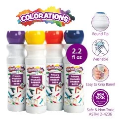 Colorations® Dabber Dot Markers - Set Of 4 -Children School Supplies S725487 0