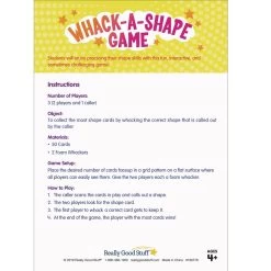 Really Good Stuff® Whack-A-Shape Game - Pre-K, Kindergarten, 1st Grade 11 Really Good Stuff® Whack-A-Shape Game - Pre-K, Kindergarten, 1st Grade -Children School Supplies S728447 3