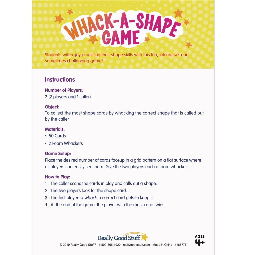 Really Good Stuff® Whack-A-Shape Game - Pre-K, Kindergarten, 1st Grade 5 Really Good Stuff® Whack-A-Shape Game - Pre-K, Kindergarten, 1st Grade - Image 5