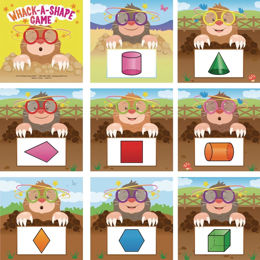Really Good Stuff® Whack-A-Shape Game - Pre-K, Kindergarten, 1st Grade 6 Really Good Stuff® Whack-A-Shape Game - Pre-K, Kindergarten, 1st Grade - Image 6