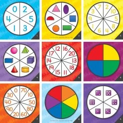 Spinner Sleeves With Primary Math Cards! 18 Spinner Sleeves With Primary Math Cards! -Children School Supplies S728477 7