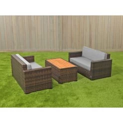 Excellerations® Outdoor Wicker Furniture 3-Piece Set (Preschool Height) -Children School Supplies S736623 1