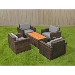 Excellerations® Outdoor Wicker Furniture 5-Piece Set (Preschool Height) -Children School Supplies S736625 3