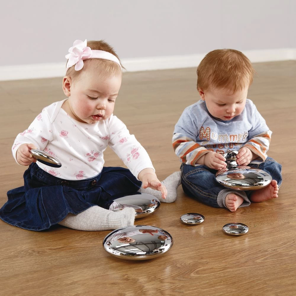 Mirrored Stacking Pebbles Silver - 20 Pack 2 Mirrored Stacking Pebbles Silver - 20 Pack - Image 2