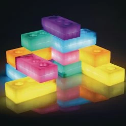 Light Up Construction Bricks - Set Of 12 -Children School Supplies S776123 1