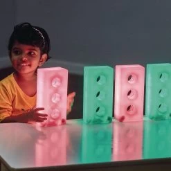 Light Up Construction Bricks - Set Of 12 -Children School Supplies S776123 3