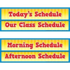 Whole-Class Visual Schedule Pocket Chart? Cards -Children School Supplies S781318 3