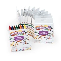 Colorations® Large Crayons - 8 Colors, 12 Sets