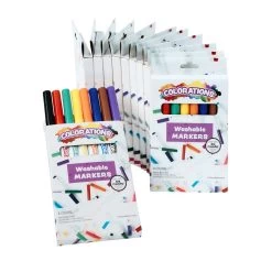 Colorations® Markers , 8 Colors, 12 Sets , Total 96