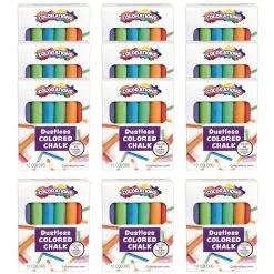 Colorations® Chalk - 12 Colors Per Pack, 12 Packs Included
