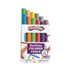 Colorations® Chalk - 12 Colors Per Pack, 12 Packs Included -Children School Supplies S782665 1