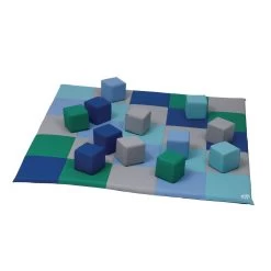 Patchwork Mat And Baby Blocks Set, Contemporary