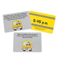 Really Good Stuff® Elapsed Time Taxi Numeracy Center With Storage Bag - Grab And Go Learning Pack - Children Master Elapsed-Time Questions - Grades 3-5 10 Really Good Stuff® Elapsed Time Taxi Numeracy Center With Storage Bag - Grab And Go Learning Pack - Children Master Elapsed-Time Questions - Grades 3-5 -Children School Supplies S810856 1