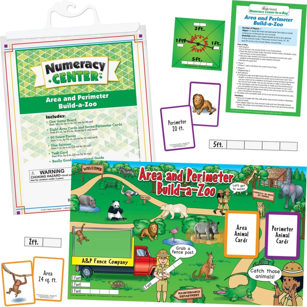 Area And Perimeter Build-A-Zoo Numeracy Center™ - 1 Numeracy Center 1 Area And Perimeter Build-A-Zoo Numeracy Center™ - 1 Numeracy Center