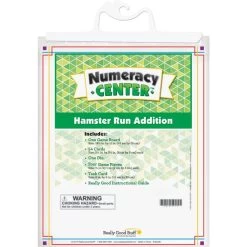 Hamster Run Addition Numeracy Center With Storage Bag - Grab And Go Learning Pack - Reinforce Basic Addition Facts - Kindergarten - Grade 1 -Children School Supplies S810866 2