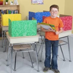 Standard Privacy Shields - Set Of 12 - 4 Group Colors - Star & Swirl - Matte -Children School Supplies S810988 6