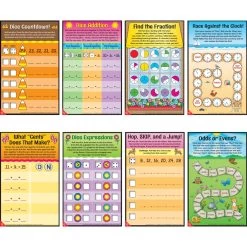 Seasonal Math Mats Dice Games - 16 Mats 6 Seasonal Math Mats Dice Games - 16 Mats -Children School Supplies S811042 1