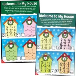 Seasonal Math Mats Dice Games - 16 Mats 7 Seasonal Math Mats Dice Games - 16 Mats -Children School Supplies S811042 2