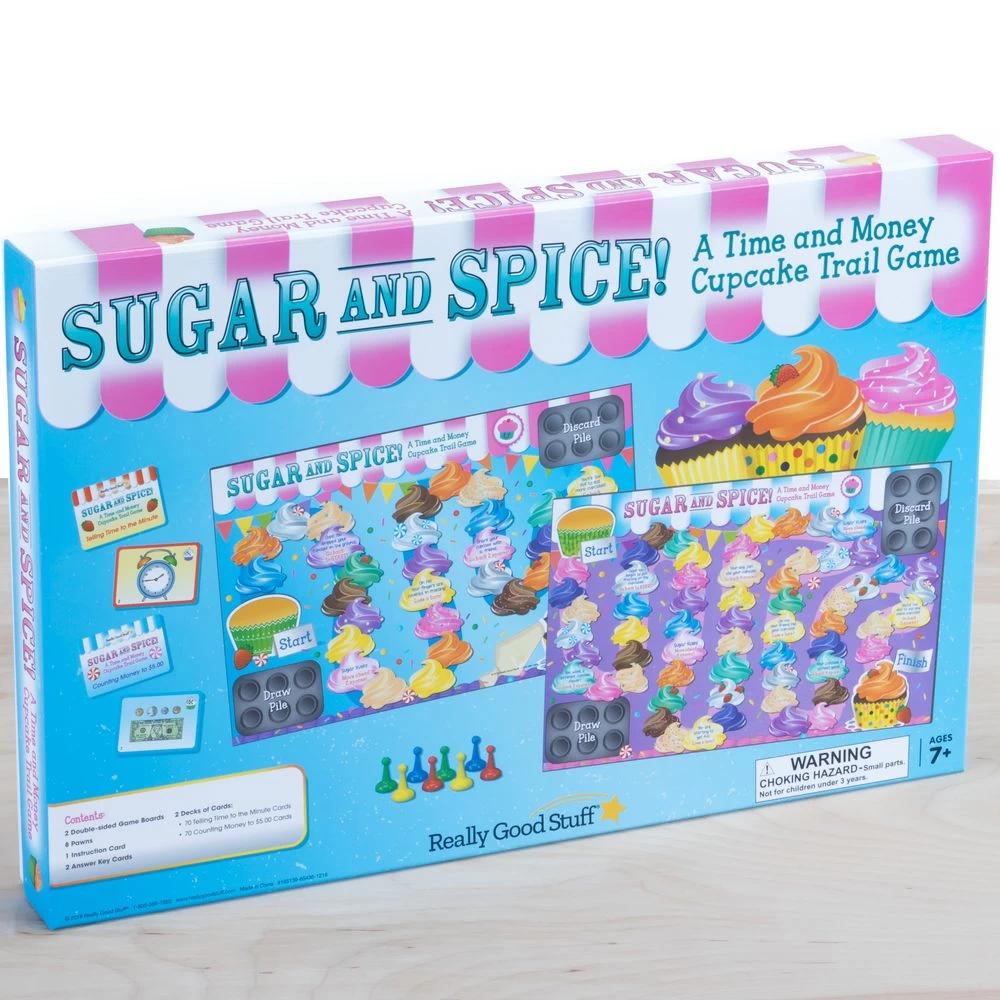 Really Good Stuff® Sugar And Spice! A Time And Money Cupcake Trail Game - 1 Game 1 Really Good Stuff® Sugar And Spice! A Time And Money Cupcake Trail Game - 1 Game