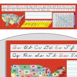 Zaner-Bloser Cursive Self-Adhesive Vinyl Desktop Helpers™ - Set Of 24