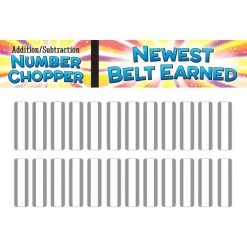 Math Facts Karate System Addition And Subtraction Through 1,000 - 1 Pocket Chart System -Children School Supplies S811471 2