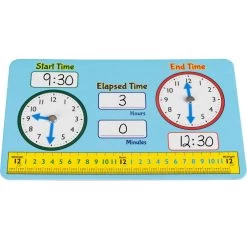 Dry Erase Elapsed Time Practice Boards - 6 Boards -Children School Supplies S811513 1