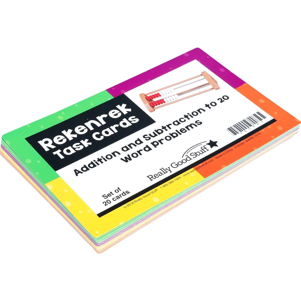 Rekenrek Task Cards - Addition And Subtraction To 20 Word Problems - 21 Cards 1 Rekenrek Task Cards - Addition And Subtraction To 20 Word Problems - 21 Cards