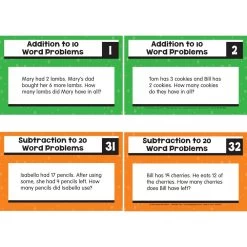 Rekenrek Task Cards - Addition And Subtraction To 20 Word Problems - 21 Cards 9 Rekenrek Task Cards - Addition And Subtraction To 20 Word Problems - 21 Cards -Children School Supplies S811548 3