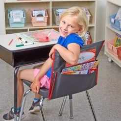 Grouping Chair Pockets Black - 32 Pack - 4 Group Colors -Children School Supplies S811695 4