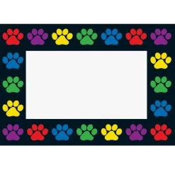 Paw Prints Book Pouches And Labels - Black With Neon Trim - Set Of 12 10 Paw Prints Book Pouches And Labels - Black With Neon Trim - Set Of 12 -Children School Supplies S811723 3