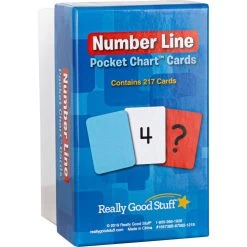 Really Good Stuff® Number Line Pocket Chart With Cards - 1 Pocket Chart, 217 Cards -Children School Supplies S811811 3