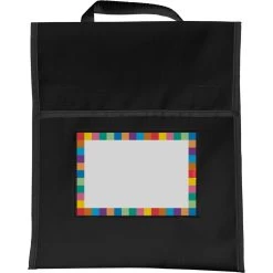 Store More® Book Pouches And Labels - Black - Set Of 12 -Children School Supplies S811839 1