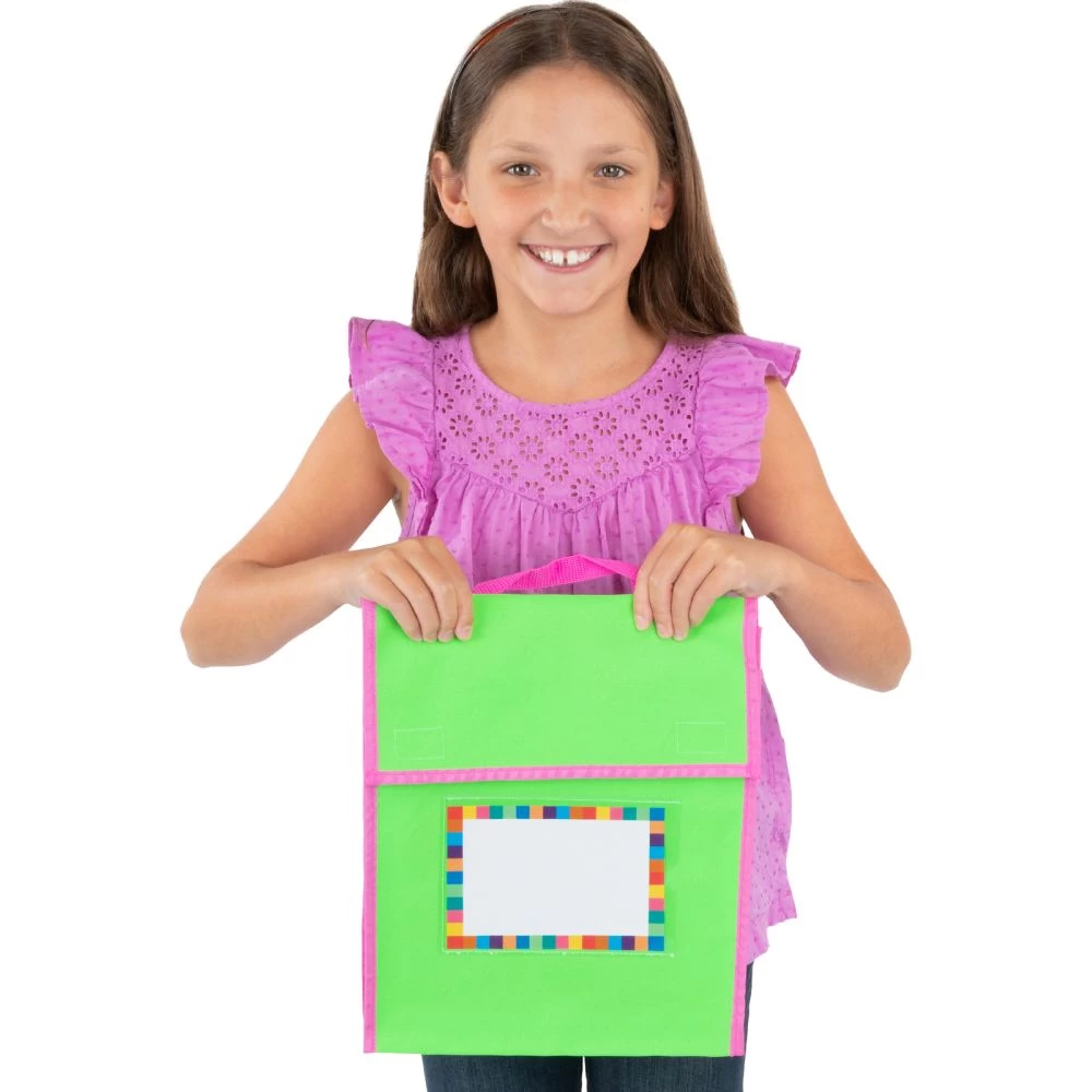 Store More® Medium Book Pouches And Labels - Neon Colors - Set Of 12 3 Store More® Medium Book Pouches And Labels - Neon Colors - Set Of 12 - Image 3