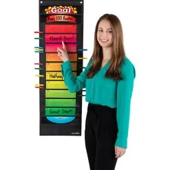 Long Rectangle Pocket Chart Black - 1 Pocket Chart -Children School Supplies S811915 4