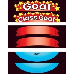Goal Thermometer Pocket Chart Cards - 13 Cards -Children School Supplies S812041 1