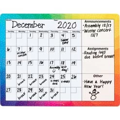 Really Good Stuff® Magnetic Dry Erase Calendar - 1 Calendar 9 Really Good Stuff® Magnetic Dry Erase Calendar - 1 Calendar -Children School Supplies S812054 2